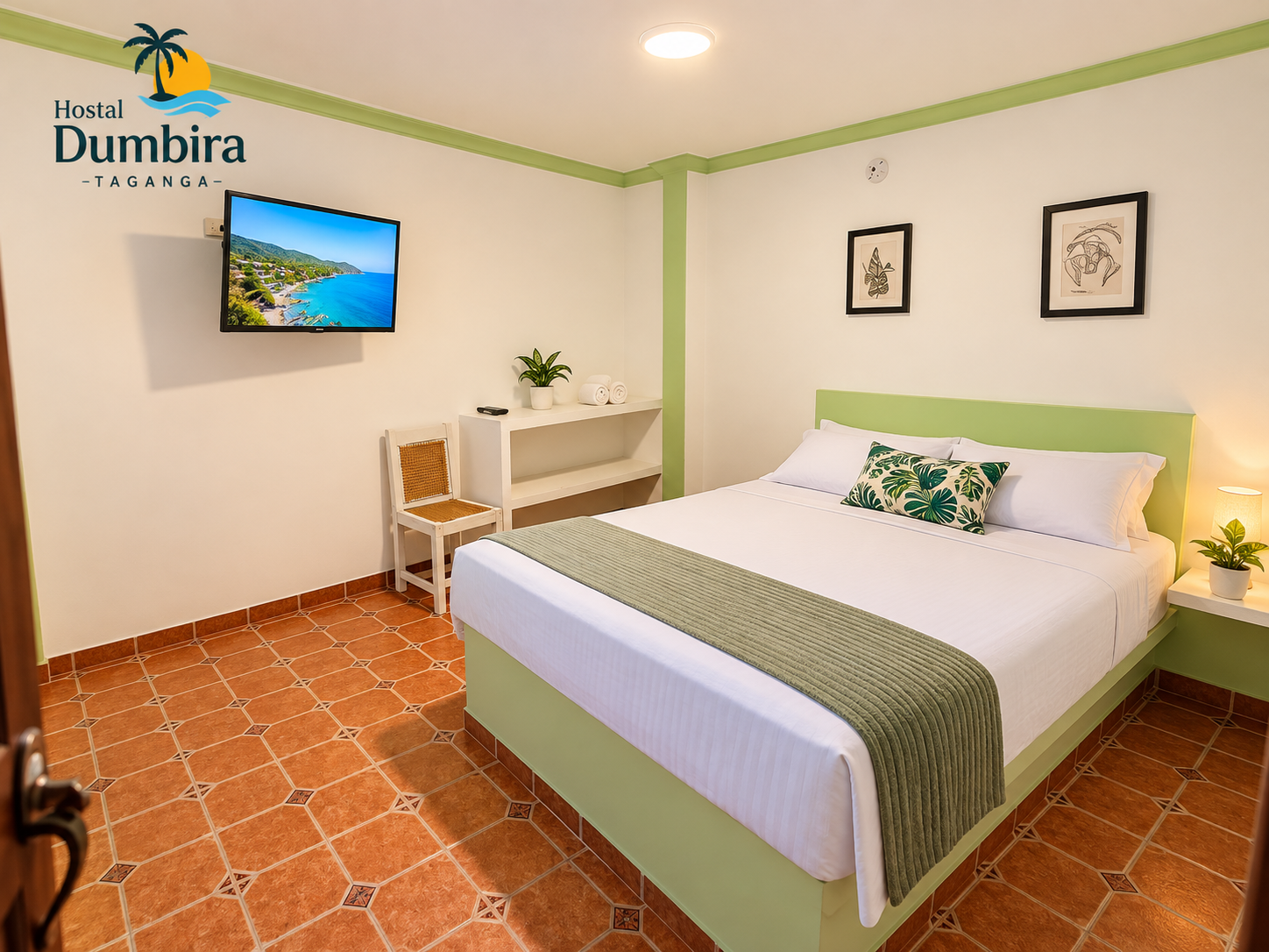 Habitación doble del Hostal Dumbira