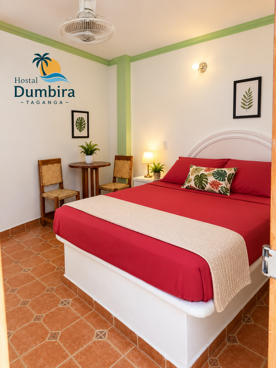 Habitación doble del Hostal Dumbira