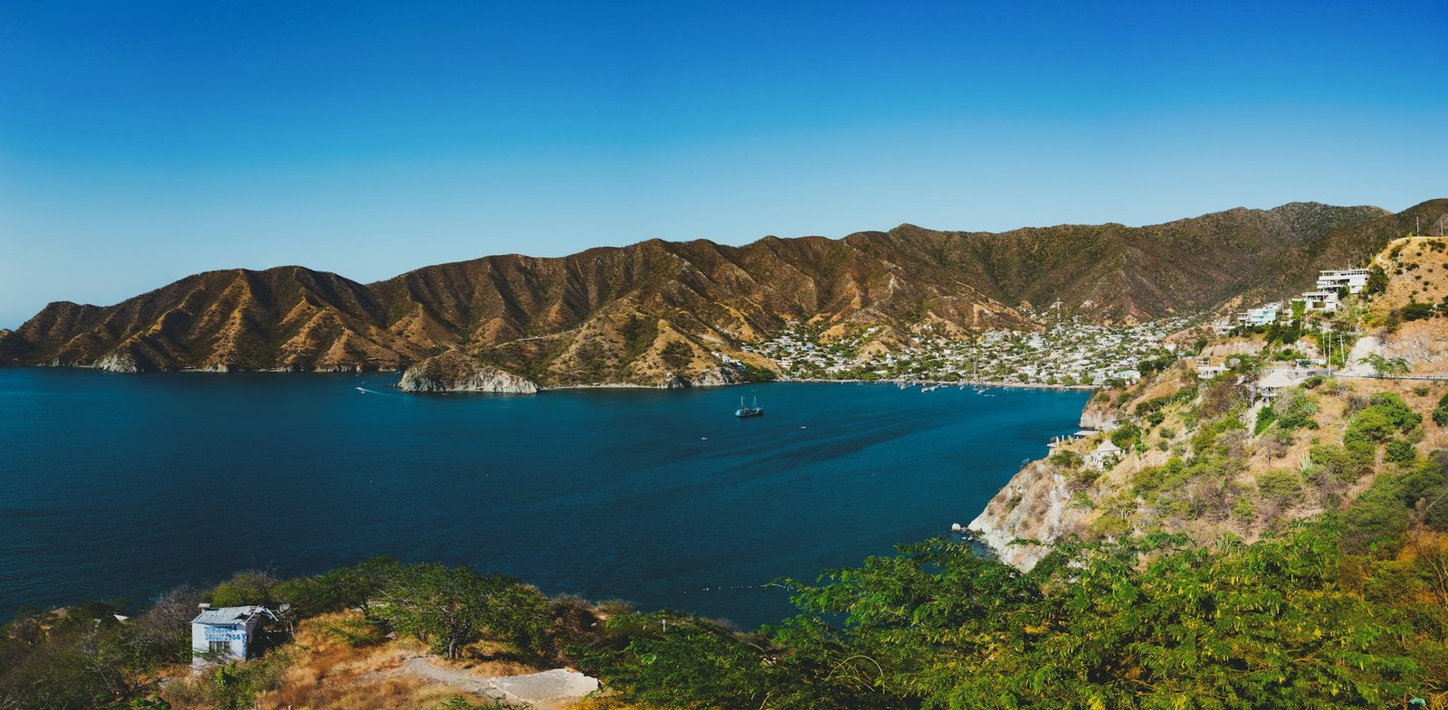 La bahía de Taganga, en Santa Marta, Colombia